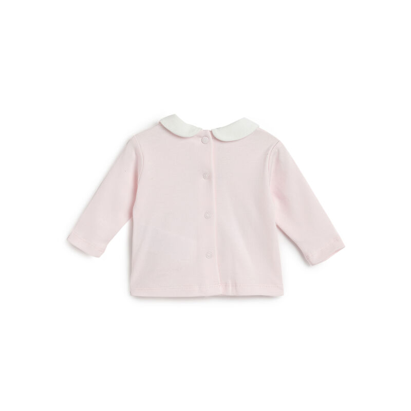 Girls Light Pink Applique Sweater with Leggings image number 1